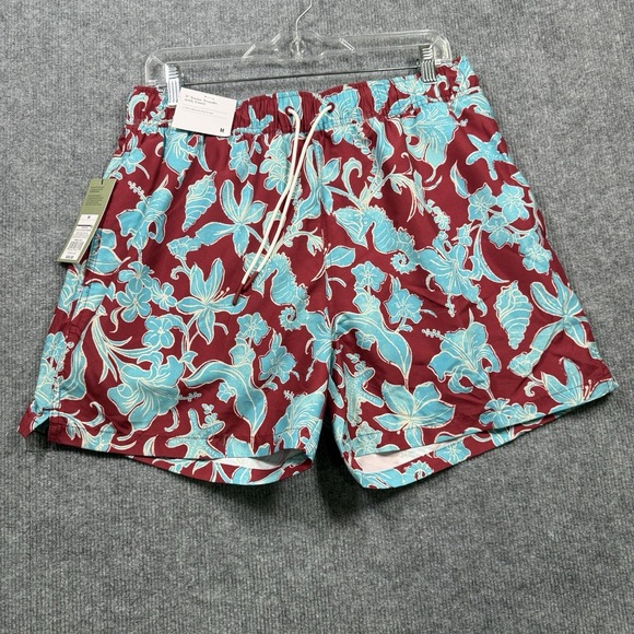 Goodfellow & Co Other - Goodfellow & Co Mens Swim Trunks Medium Red Blue Floral 5" Lined NWT